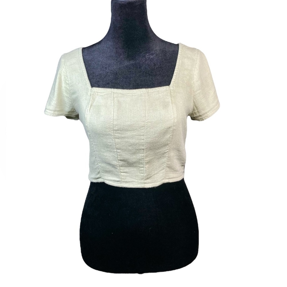 Hollister Square Neck Crop Top Light Green Size Small​​